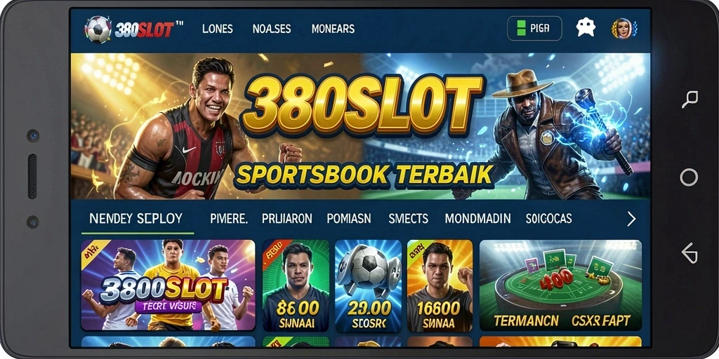 Screenshot menunjukkan antarmuka menarik dari gameplay Sportsbook 380SLOT.