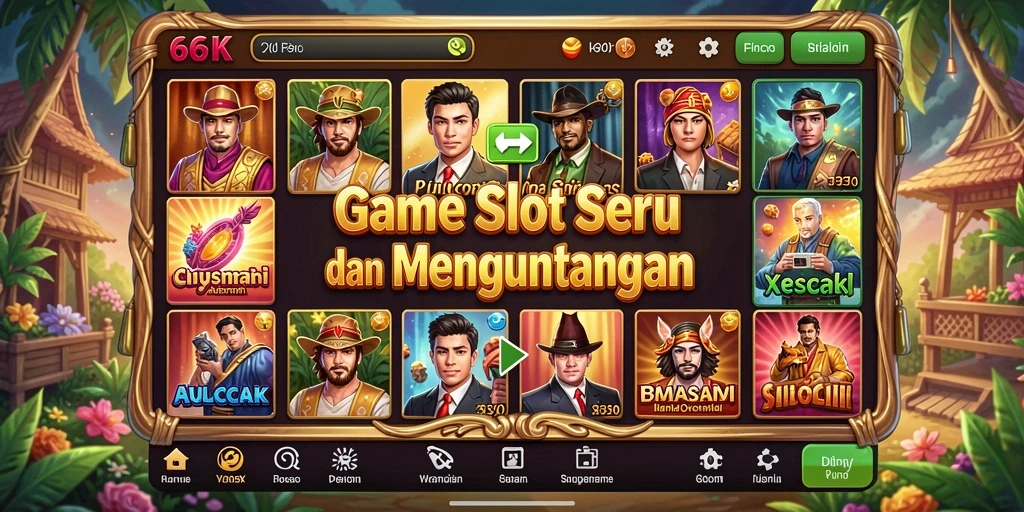 Tampilan gameplay Slot yang menegangkan dan mengasyikkan di 66K.