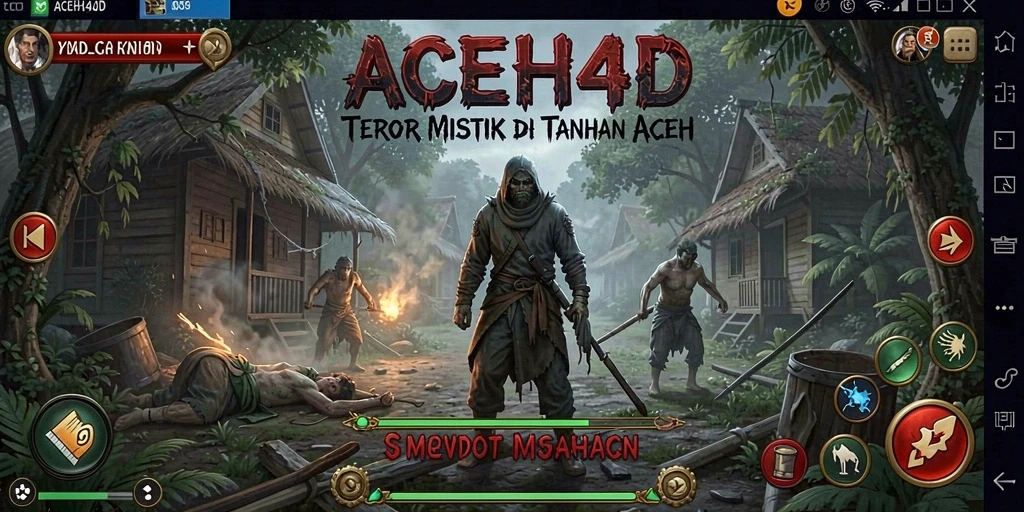 Tangkapan layar mengungkapkan suasana mencekam dan gameplay menyeramkan ACEH4D.