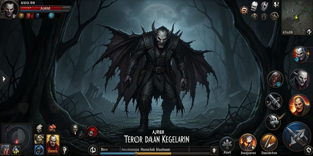 Gameplay menakutkan dari AJR88 saat menjelajahi dunia gelap.