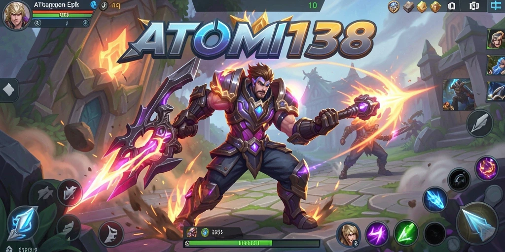 Screenshot gameplay menampilkan pertarungan seru di arena MOBA.
