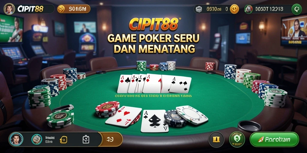 Tampilan menarik dari permainan Poker di CIPIT88.
