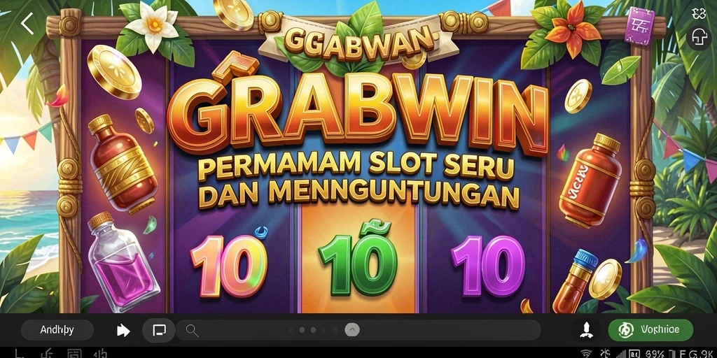 Tangkapan layar gameplay Slot <strong>GRABWIN</strong> yang menarik dan penuh warna.