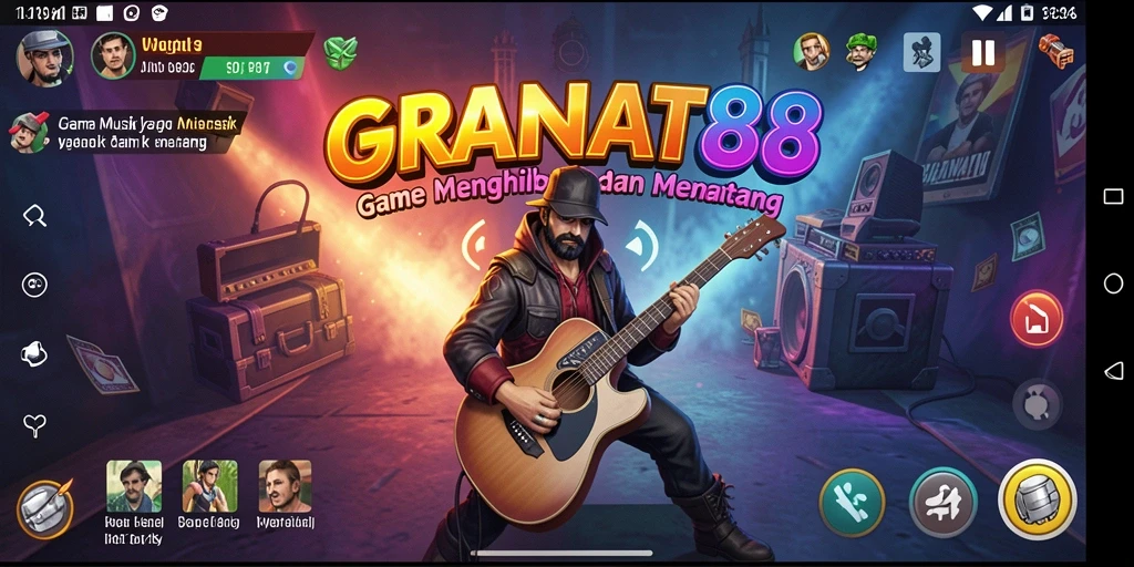 Tampilan gameplay menarik dari GRANAT88 dengan banyak pilihan lagu.