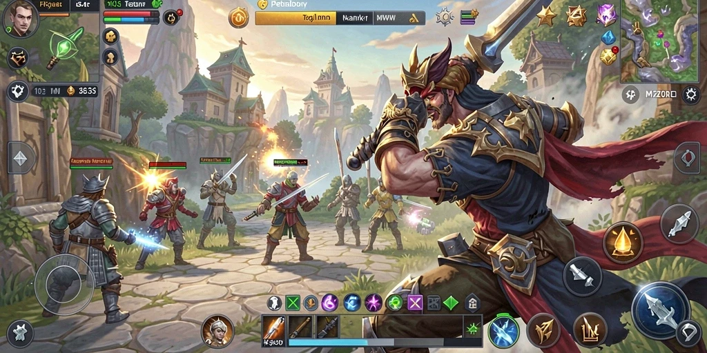 Tampilan gameplay H03 yang seru dalam dunia MMORPG.