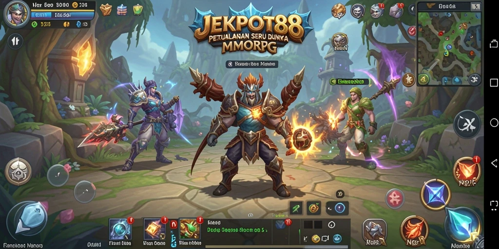 Tampilan menarik dari gameplay JEKPOT88 di dunia MMORPG.
