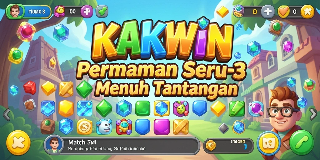 Tampilan gameplay KAKWIN yang penuh warna dan menakjubkan.