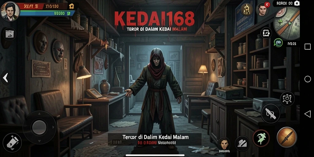 Gameplay menegangkan KEDAI168 di kedai yang menyeramkan.