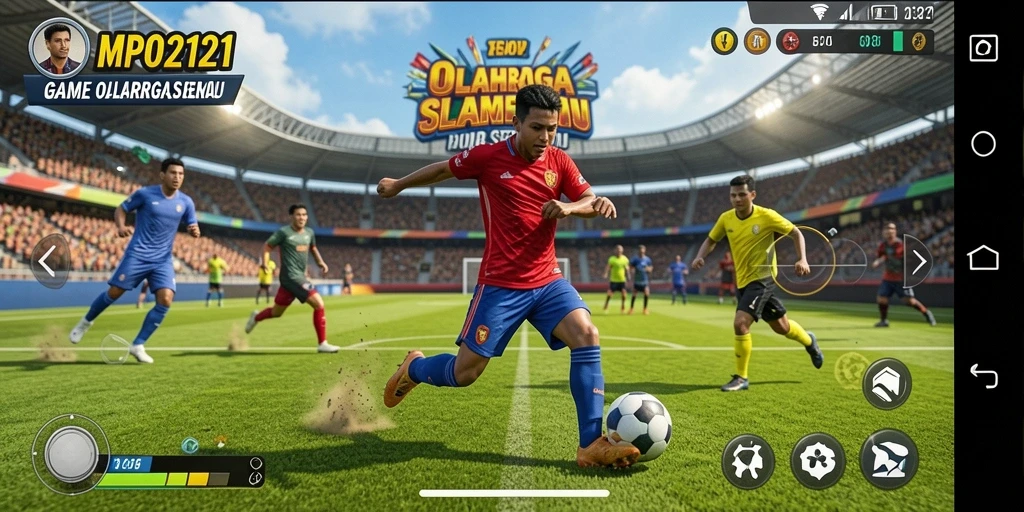 Gameplay seru dalam MPO2121 dengan aksi olahraga yang mengesankan.