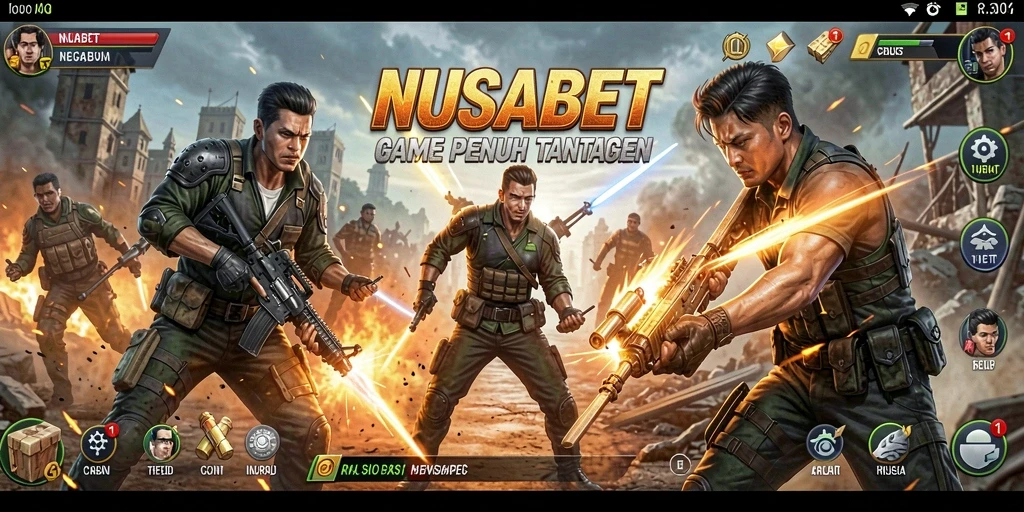 Tampilan gameplay NUSABET yang menegangkan dan seru.