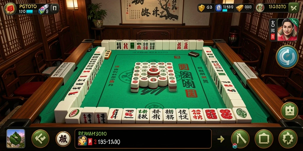 Tampilan gameplay menarik dari PGTOTO dalam permainan Mahjong.