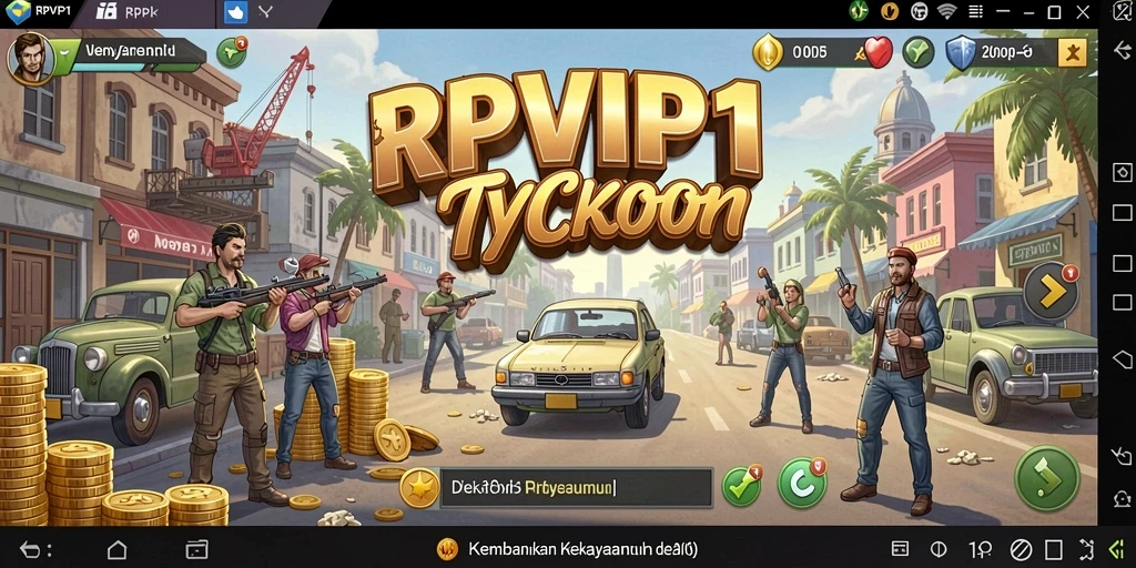 Screenshot gameplay RPVIP1 menampilkan keseruan dalam mengelola bisnis Tycoon.