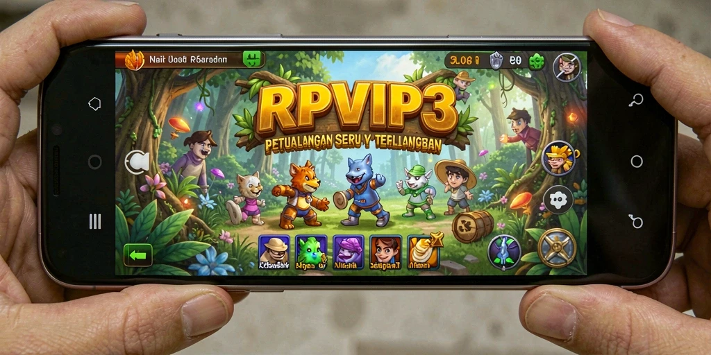 Tampilan gameplay RPVIP3 yang menakjubkan dan penuh petualangan.
