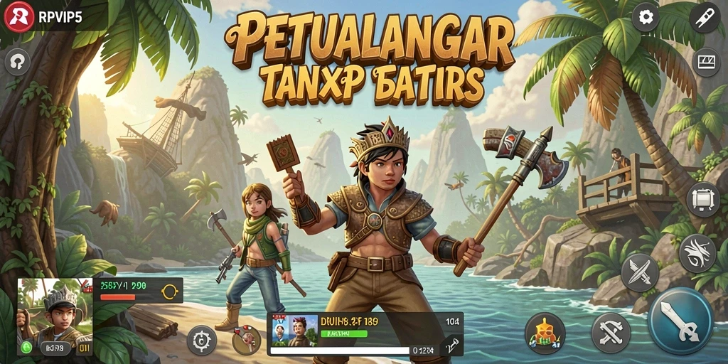 Tampilan gameplay menakjubkan RPVIP5 dalam dunia terbuka yang luas.