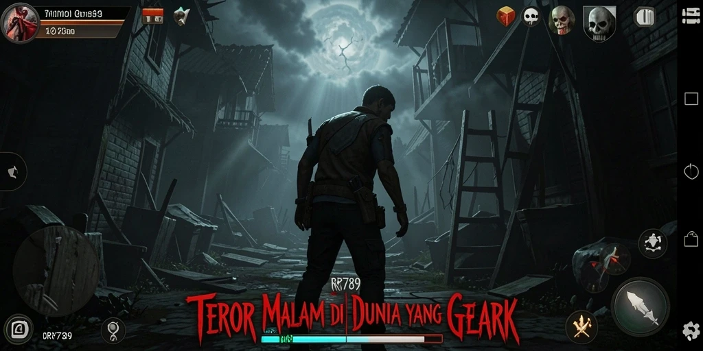 Screenshot gameplay RR789 yang menegangkan dan menyeramkan.