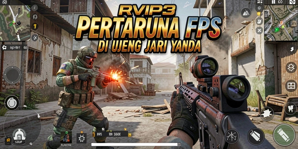 Tangkapan layar menunjukkan pertempuran intens dalam RVIP3.