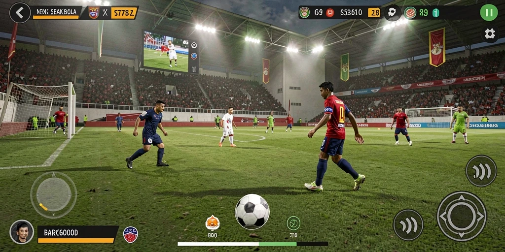 Gameplay ST789 yang menarik dan penuh aksi di lapangan sepak bola.