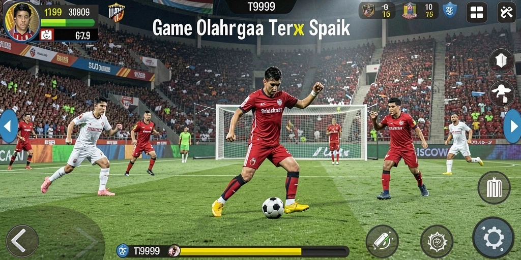 Tangkapan layar menampilkan gameplay seru dalam T9999.