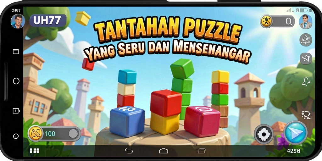 Tampilan gameplay UH77 dengan berbagai tantangan puzzle yang menarik.