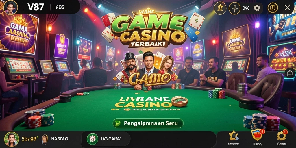 Gameplay Live Casino V87 yang mendebarkan dan interaktif dengan dealer langsung.