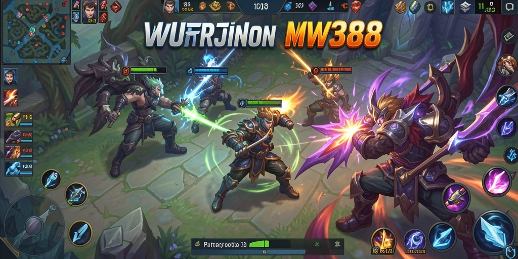Gameplay seru dalam pertarungan MOBA yang mengasyikkan.