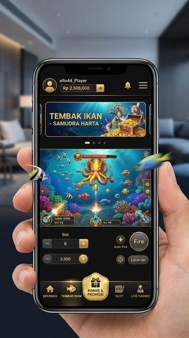 Tampilan aplikasi ollo4d dengan kategori yang jelas.